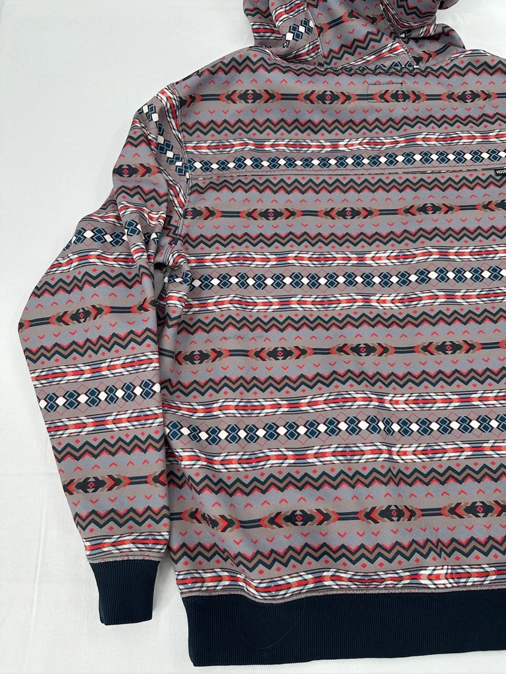 Hooey Men’s XL Western Aztec Fleece Hoodie Gray Southwest Pullover